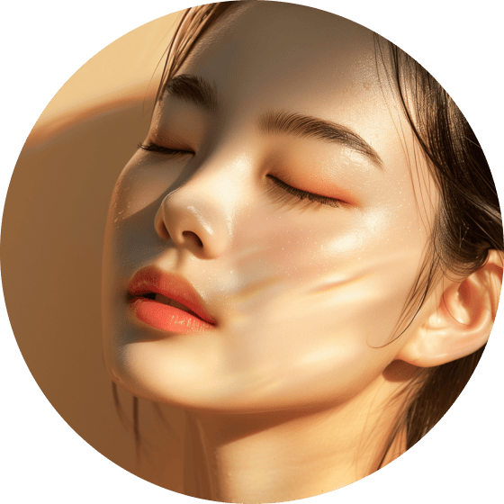 目を瞑った女性の写真