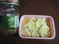 レモンのはちみつ漬け。。
